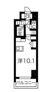 MELDIA CREST TAPP NAMBA-WEST【12階】の間取り