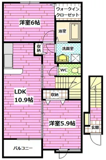 ブライト安芸【2階】の間取り