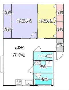 シーガルハイツ・A棟【2階】の間取り
