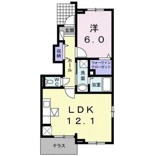サンライズ・F A【1階】の間取り