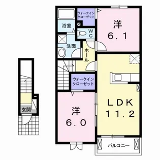 サニー・メゾン B【2階】の間取り