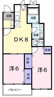 キャッスルスクエア【1階】の間取り