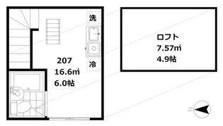 インベスト南蒲田【2階】の間取り