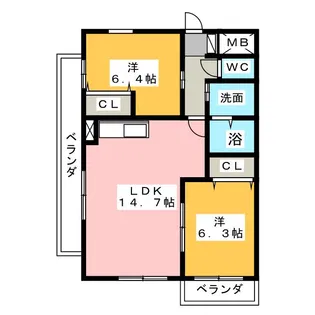 Casa verde【1階】の間取り
