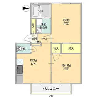 ハイツかめや【2階】の間取り