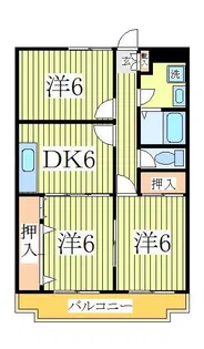 パークハイツ【3階】の間取り