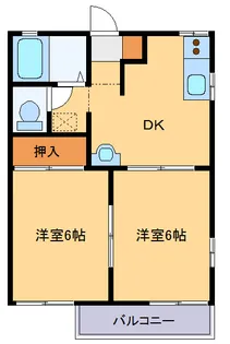 サンシャトレー【2階】の間取り