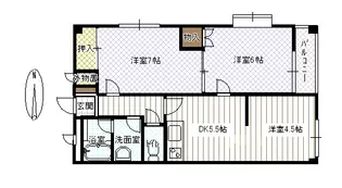 シャンパーニュ江端III【2階】の間取り