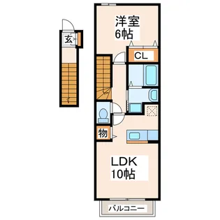 バンブーフォレスター【2階】の間取り