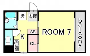 広島県広島市中区昭和町【マンション】の間取り