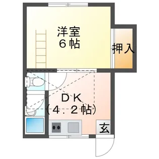 ルモントジョリ松山【1階】の間取り