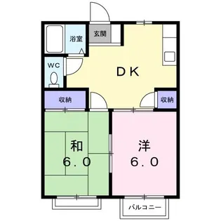 フォブール森B【2階】の間取り