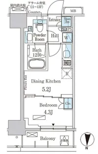 東京都墨田区緑1【マンション】の間取り