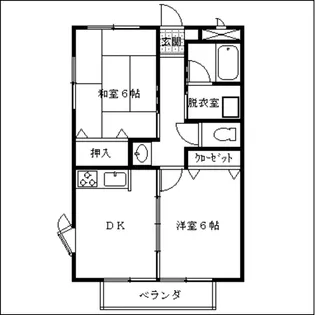 エクレールB【2階】の間取り