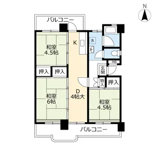 UR梅ノ木【3階】の間取り