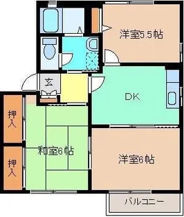 ドミールあざみ D【2階】の間取り