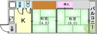 再度ハイツ【2階】の間取り