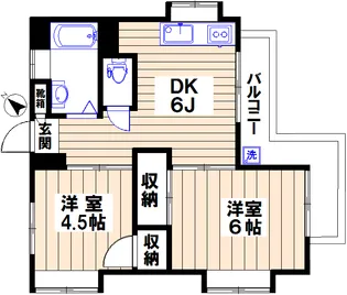 シルバー玉川【3階】の間取り