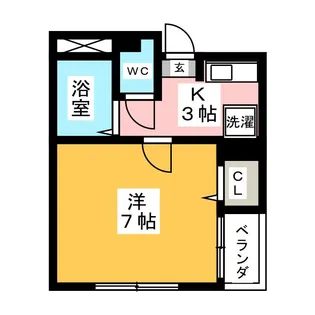 マウンテンハイツ浮野【2階】の間取り