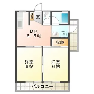 マリンハイツ【2階】の間取り