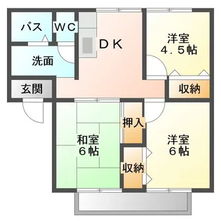 香川県観音寺市三本松町2【アパート】の間取り