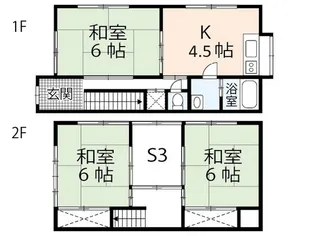 広島県広島市南区翠2【一戸建】の間取り