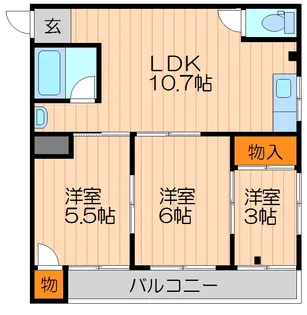 ピュアスモトD棟【4階】の間取り