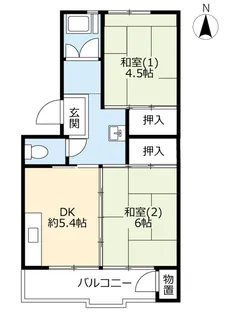 UR醍醐石田【6階】の間取り