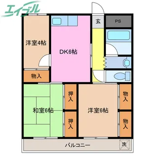 アクアビット【2階】の間取り