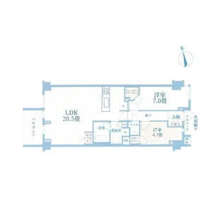 オープンレジデンシア表参道est【2階】の間取り