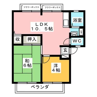 ビーライン牛川通 B【2階】の間取り