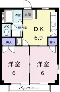 ソルトハイツ【1階】の間取り
