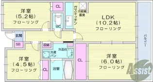 グランドール泉中央2【1階】の間取り