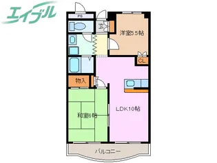 ローマンヒルズ太陽【2階】の間取り