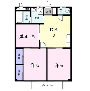 ニューシティ’93II棟【2階】の間取り