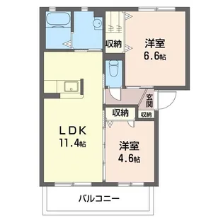 群馬県太田市藤阿久町【アパート】の間取り