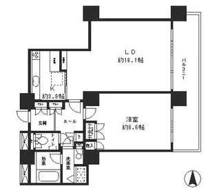 リバーポイントタワー【18階】の間取り