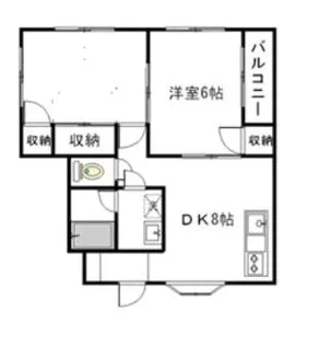 神奈川県厚木市関口【マンション】の間取り