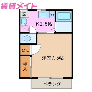 田園ハイツ【1階】の間取り