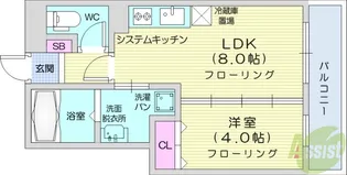コモンリード華孝【3階】の間取り