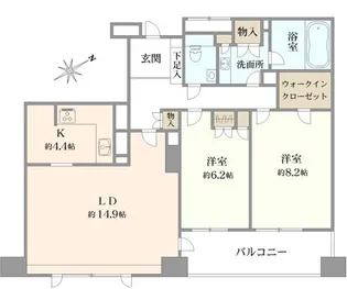 クリオレミントンハウス恵比寿【3階】の間取り