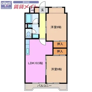 エトアール津【1階】の間取り