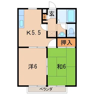 シャトレ本宮【1階】の間取り