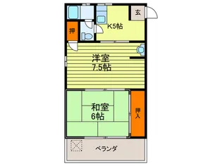 大覚寺ハイツ【1階】の間取り