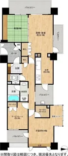 グランドメゾン古城公園401号【4階】の間取り