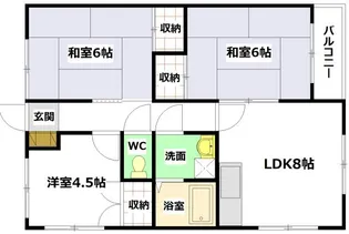 石田アパート3【2階】の間取り