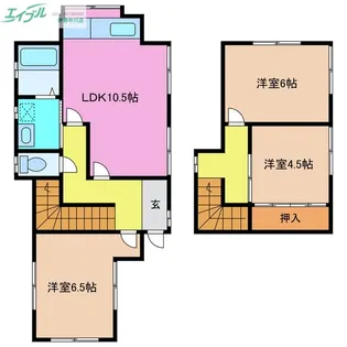 三重県津市高茶屋4【一戸建】の間取り