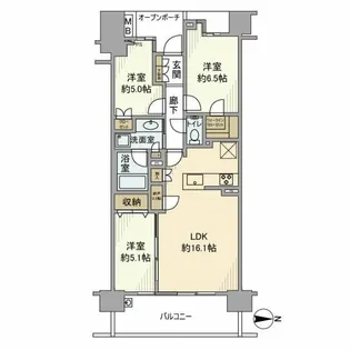 東京都板橋区加賀1【マンション】の間取り