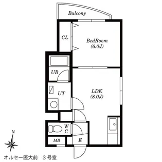 オルセー医大前【4階】の間取り