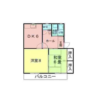 コーポスルガA【1階】の間取り